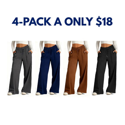 💘 Valentine’s Day Sale 💘 Women's Wide Leg Sweatpants Casual Loose Solid Color Pants