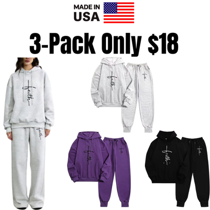 Women's Printed Hooded Top & Pants Set