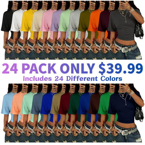 Women's Basic Slim Fit Cropped T-Shirt