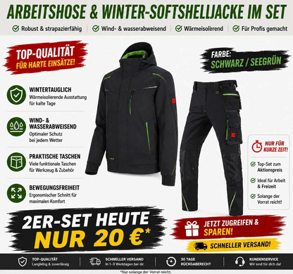 Letzter Verkaufstag-Softshelljacke x Bundhose Set