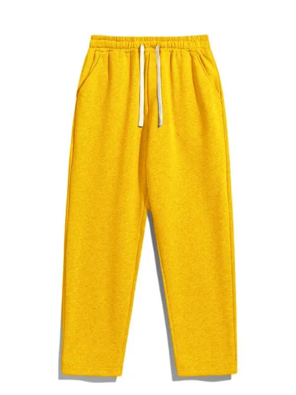 Men's Regular Fit Solid Drawstring Waist Sweatpants
