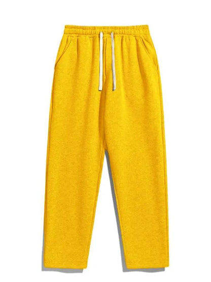 Men's Regular Fit Solid Drawstring Waist Sweatpants