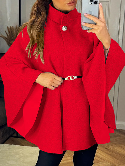 Wool Belted Cape - The Ultimate Statement in Elegant Outerwear
