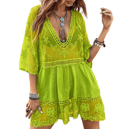 Women's Lace Bathing Suit Cover Up Dress