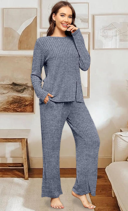 FACTORY SALE Womens Two Piece Outfits Lounge Sets Cozy Sweater Loungewear with Pockets 2025