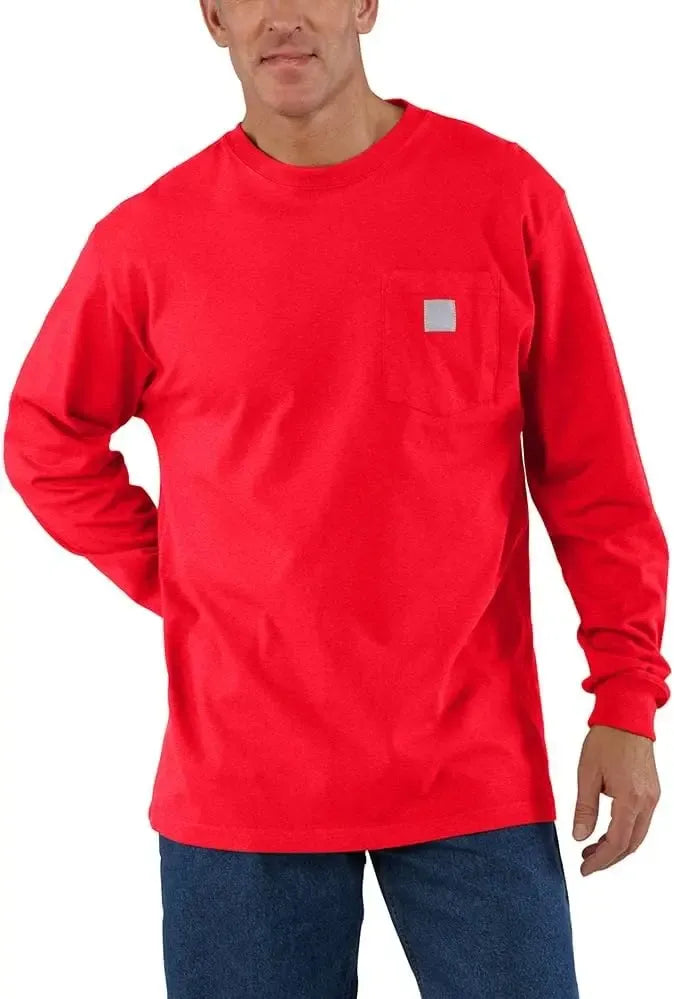 🔥Spring Clearance Sale🔥Workwear unisex Loose Fit Heavyweight Short or Long-Sleeve Pocket T-Shirt