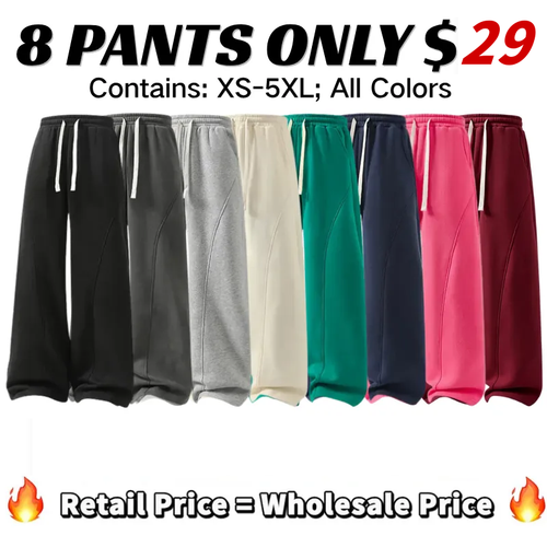 Men's Solid-Color Drawstring Pants with Curved Blade Design