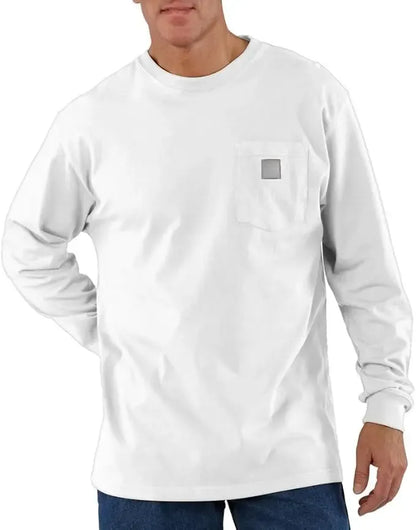 🔥Spring Clearance Sale🔥Workwear unisex Loose Fit Heavyweight Short or Long-Sleeve Pocket T-Shirt