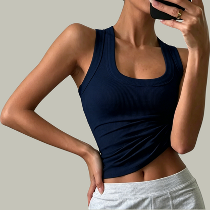 Women's Casual Slim-Fit Plain Sleeveless Tank Top