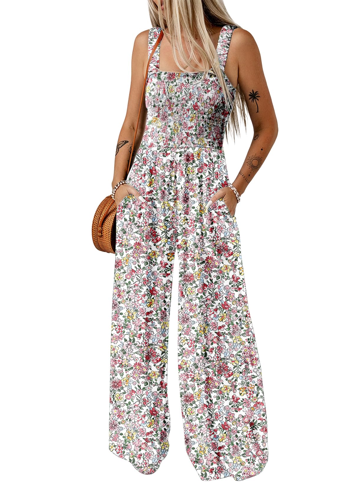 Women's One Piece Casual Loose Overalls Jumpsuits