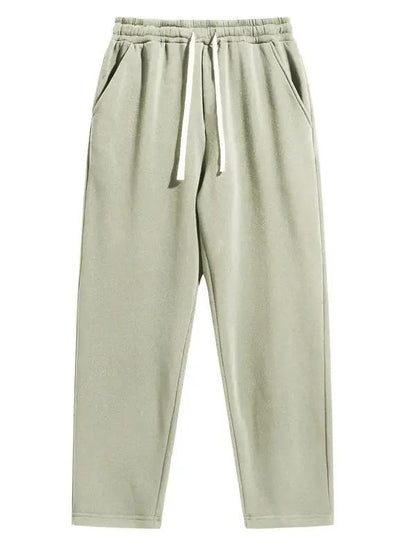 Men's Regular Fit Solid Drawstring Waist Sweatpants