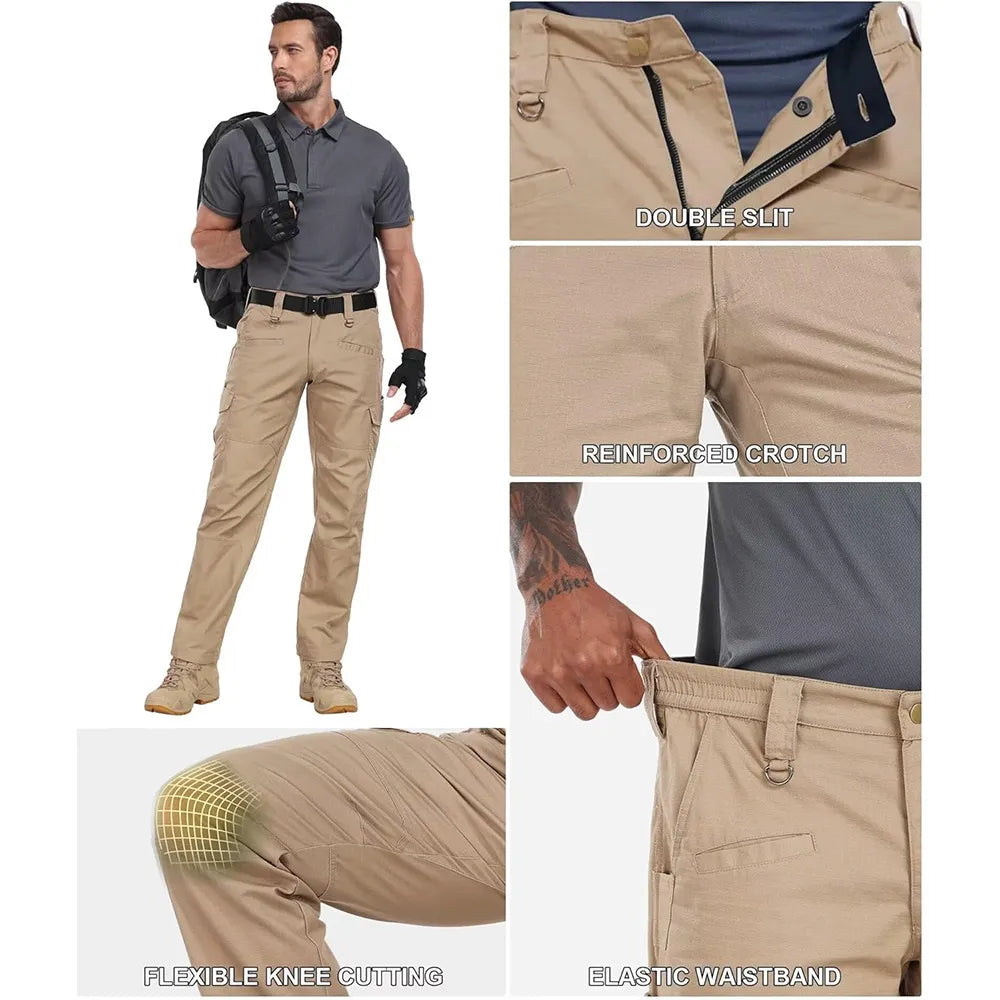 🔥Men's Ripstop Water-Resistant Cargo Pants,Ripstop Water Resistant Hiking Work Pants