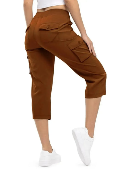🔥Last day promotion🔥Womens Cargo Capris Lightweight Hiking Pants Shorts Cropped Cotton2
