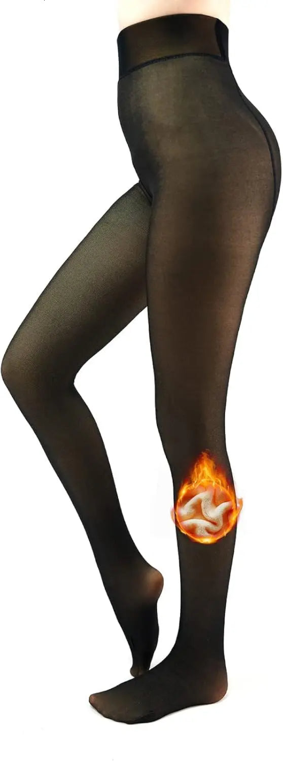 🔥Time-Limited Promotion—🎄Fake Translucent Warm Pantyhose Leggings Sheer Thick Tights for Winter