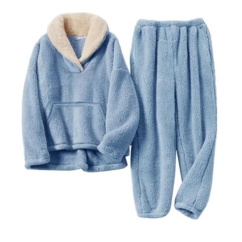 Women's Fluffy Fleece Winter Pajama Set