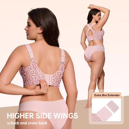 No Underwire Wireless Bra with Support and Lift Full Coverage