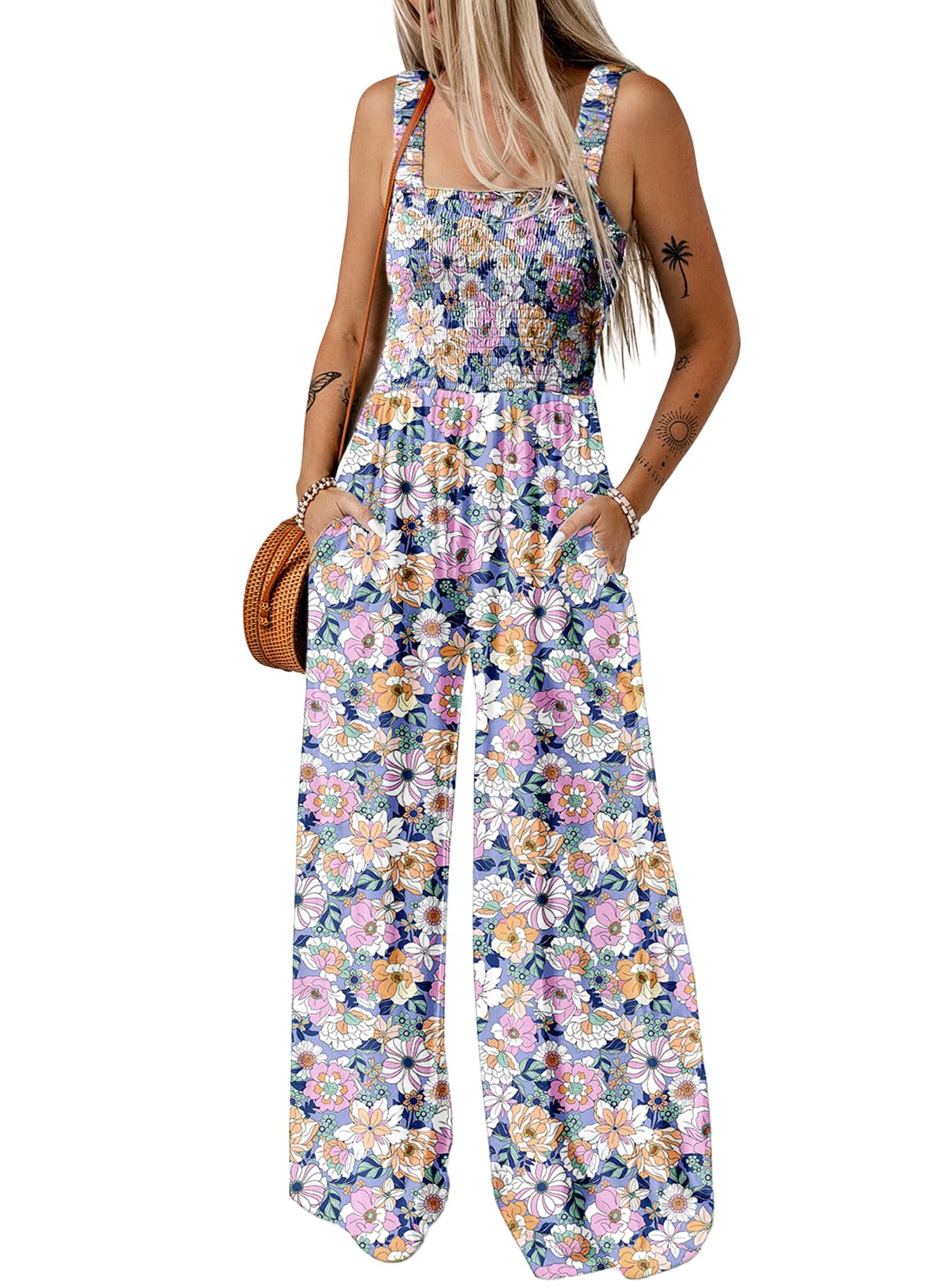 Women's One Piece Casual Loose Overalls Jumpsuits