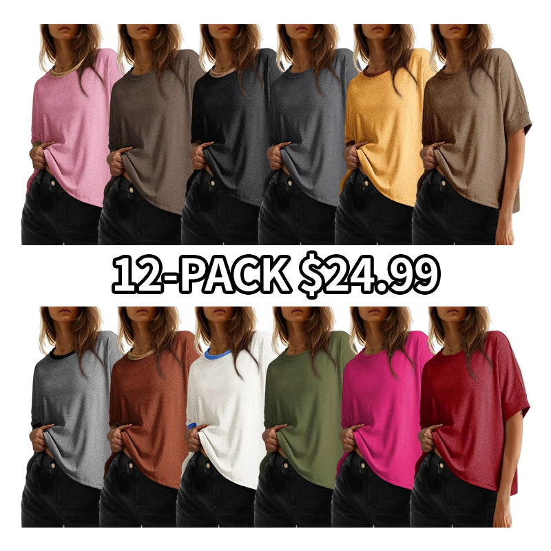 🔥 Stock up Dokotoo Women's Tops for Women 2026 Loose Oversized Basic Tee Comfortable Soft Fabric Flattering Fit Womenswear