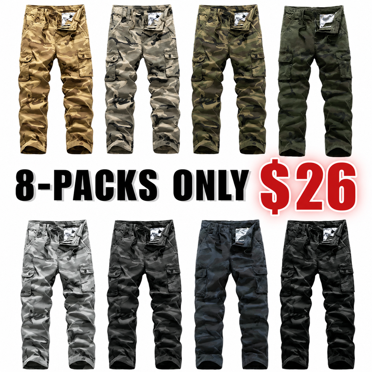 Men’s practical camouflage cargo pants