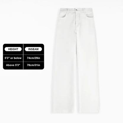 🔥6 Pack-Women's High Waist Wide Leg Jeans - Stretch Denim Trousers with Multi-Pockets