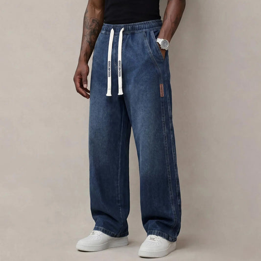 Men's Stretch Cotton Loose Fit Jeans