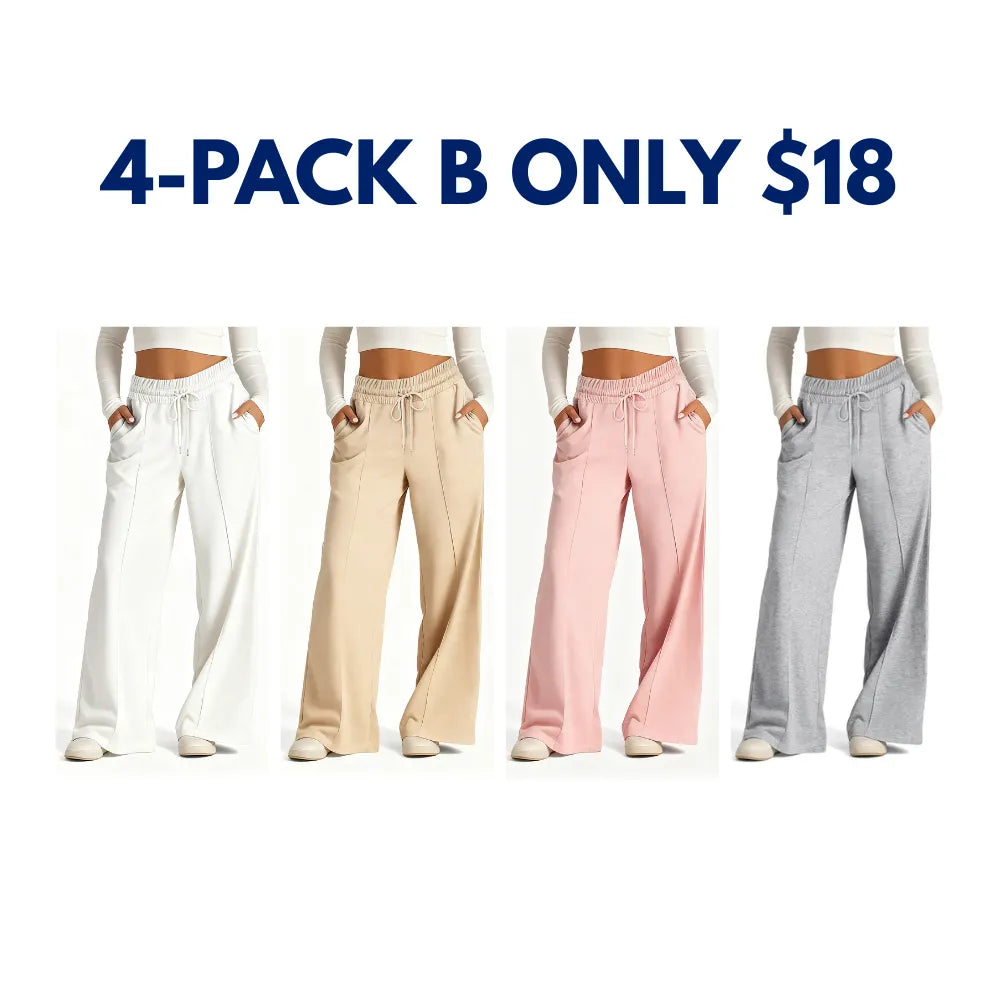 💘 Valentine’s Day Sale 💘 Women's Wide Leg Sweatpants Casual Loose Solid Color Pants