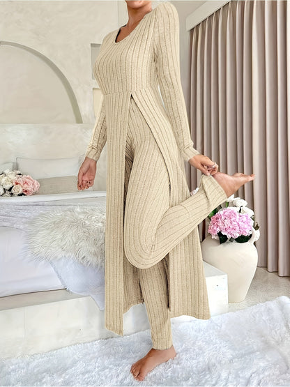 💥Last day only $24.98🔥 - Cozy Two-Piece Ribbed Lounge Set