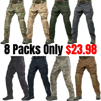 Military Camo Rip‐Stop Tactical Trousers