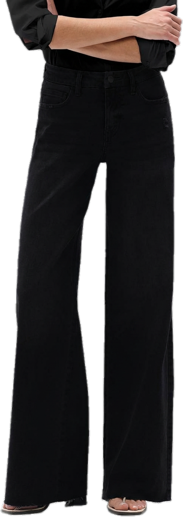 Mid-Rise High-Stretch Relaxed Wide-Leg All-Season Casual Jeans