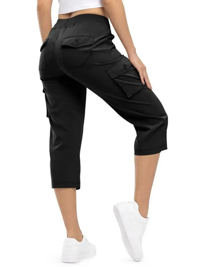 🔥Last day promotion🔥Womens Cargo Capris Lightweight Hiking Pants Shorts Cropped Cotton2