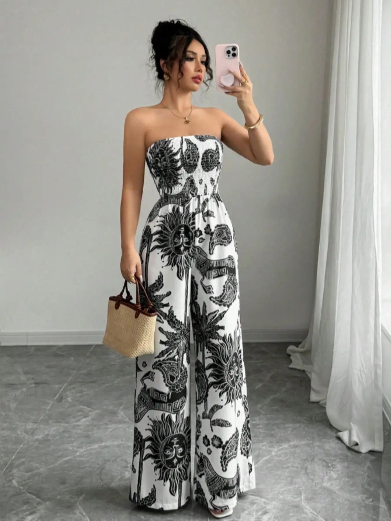 Women's Woven Fabric Casual Fitted Jumpsuit