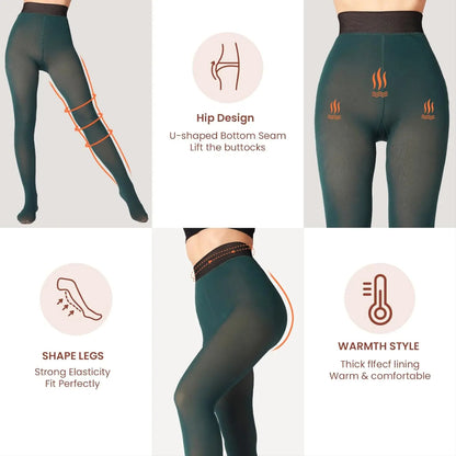 🔥Time-Limited Promotion—🎄Fake Translucent Warm Pantyhose Leggings Sheer Thick Tights for Winter