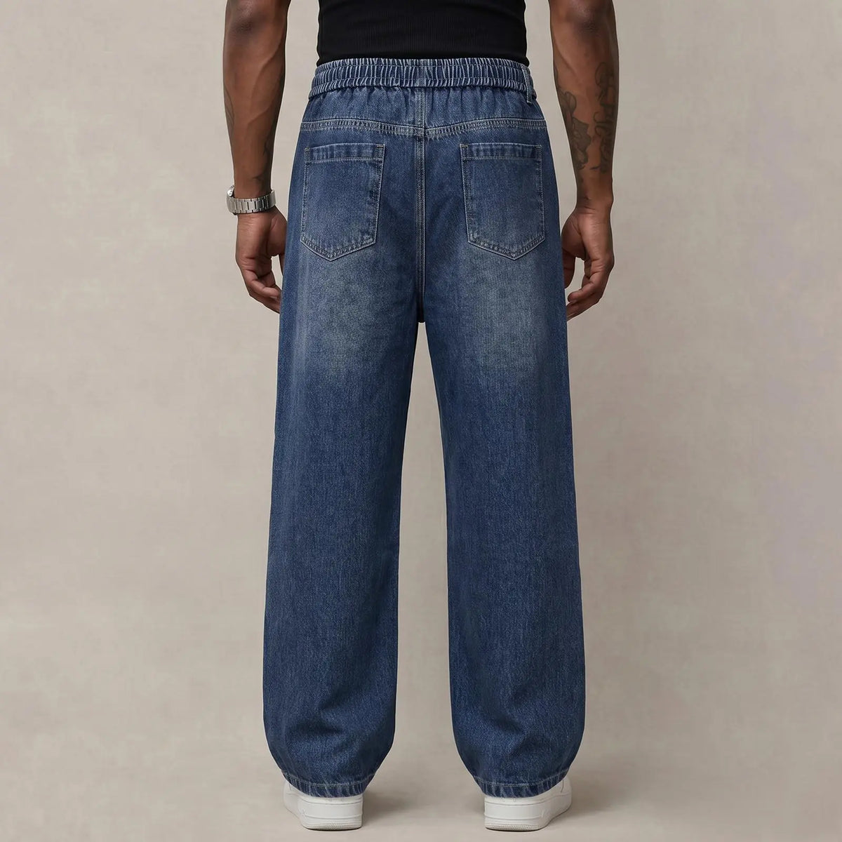 Men's Stretch Cotton Loose Fit Jeans