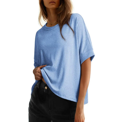 🔥 Stock up Dokotoo Women's Tops for Women 2026 Loose Oversized Basic Tee Comfortable Soft Fabric Flattering Fit Womenswear
