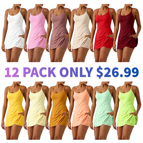 Women's Backless Athletic Dress