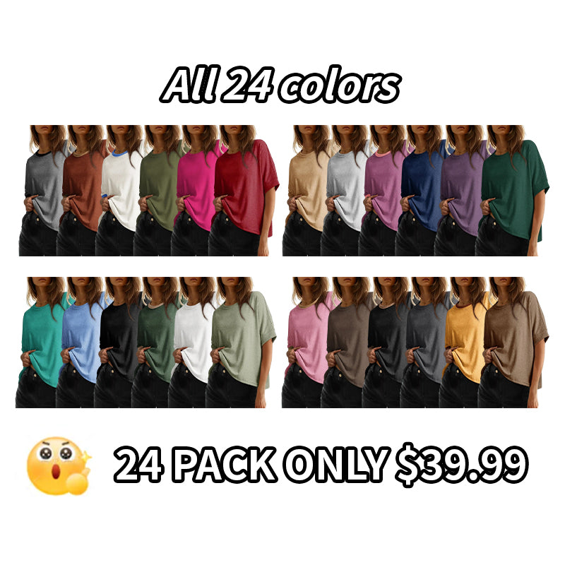 🔥 Stock up Dokotoo Women's Tops for Women 2026 Loose Oversized Basic Tee Comfortable Soft Fabric Flattering Fit Womenswear