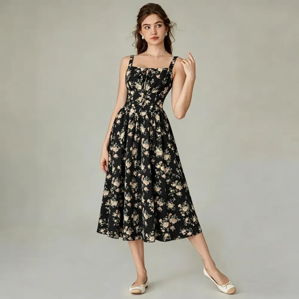 Women's floral print midi dress