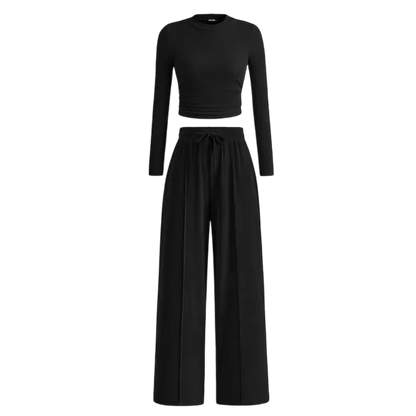 🔥Last Day 89% OFF🔥Women's Winter Set – Warm Top & Wide-Leg Pants