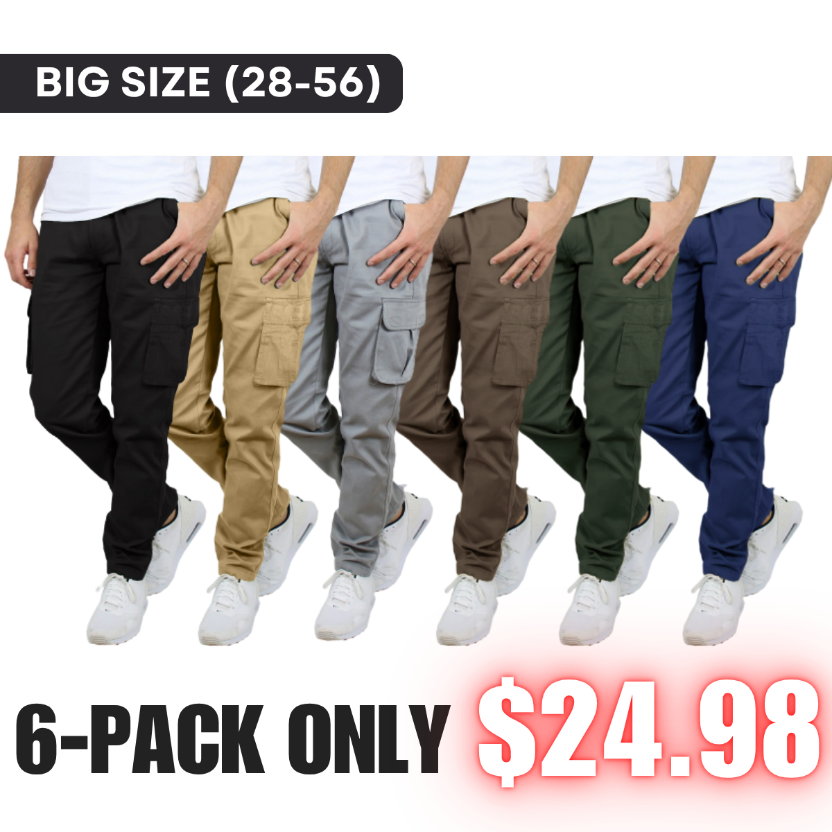 🔥Men's Flex Stretch Cotton Cargo Pants