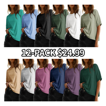 🔥 Stock up Dokotoo Women's Tops for Women 2026 Loose Oversized Basic Tee Comfortable Soft Fabric Flattering Fit Womenswear