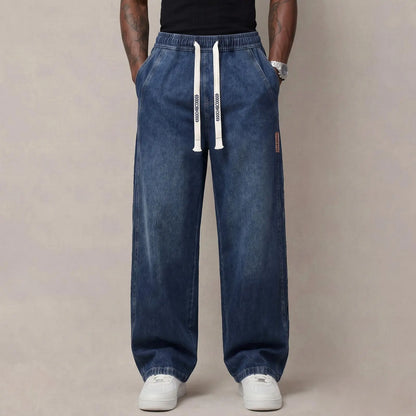 Men's Stretch Cotton Loose Fit Jeans