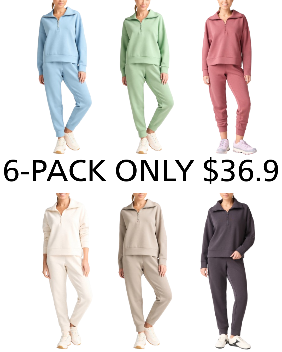 Women's and Women's Plus ScubaKnit Quarter Zip Pullover
