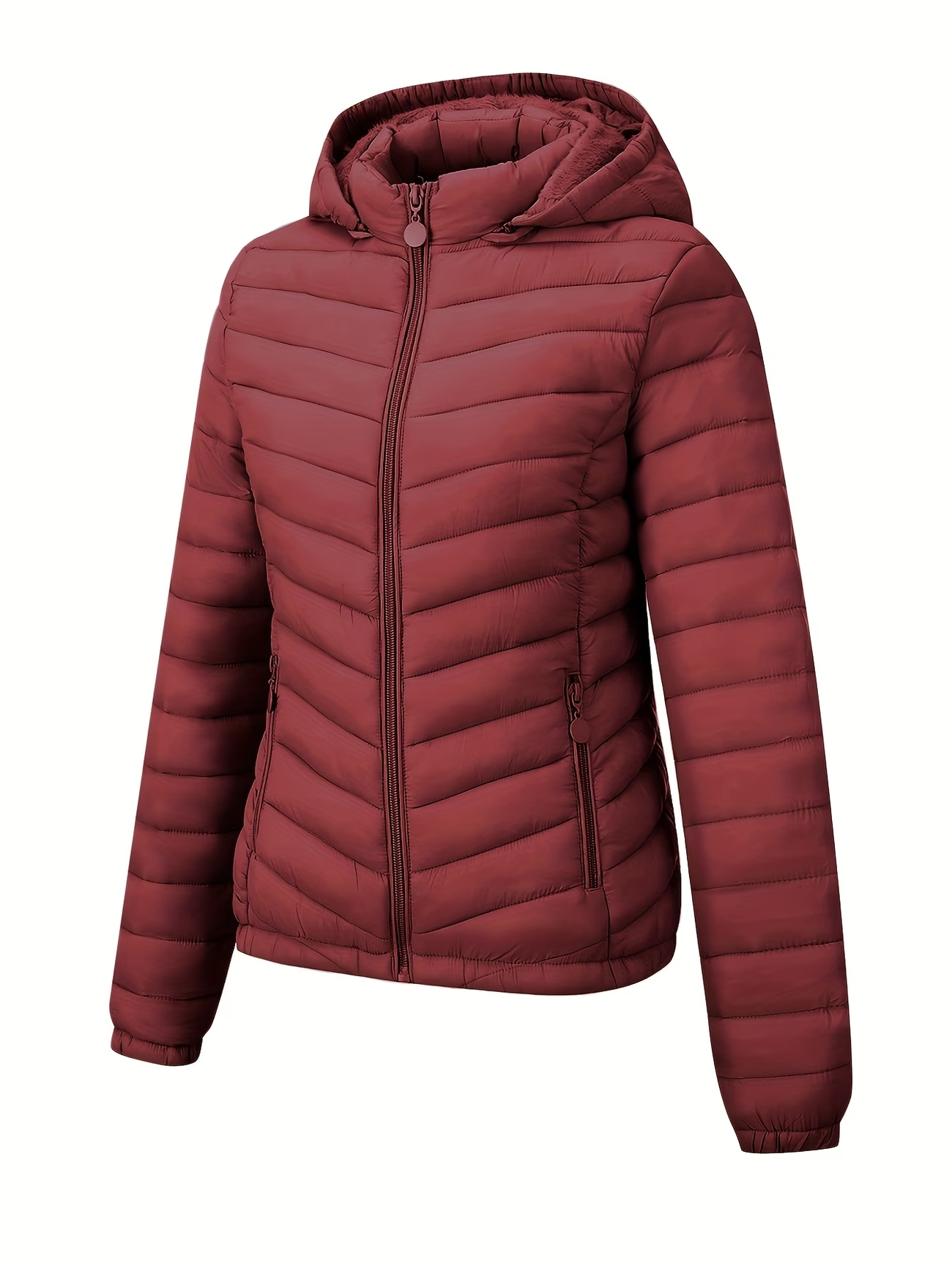 Women's Hooded Padded Coat - Fashion Simple Versatile Lightweight Pockets for Autumn Winter Commuter