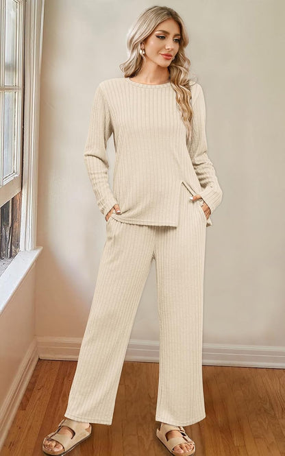 FACTORY SALE Womens Two Piece Outfits Lounge Sets Cozy Sweater Loungewear with Pockets 2025