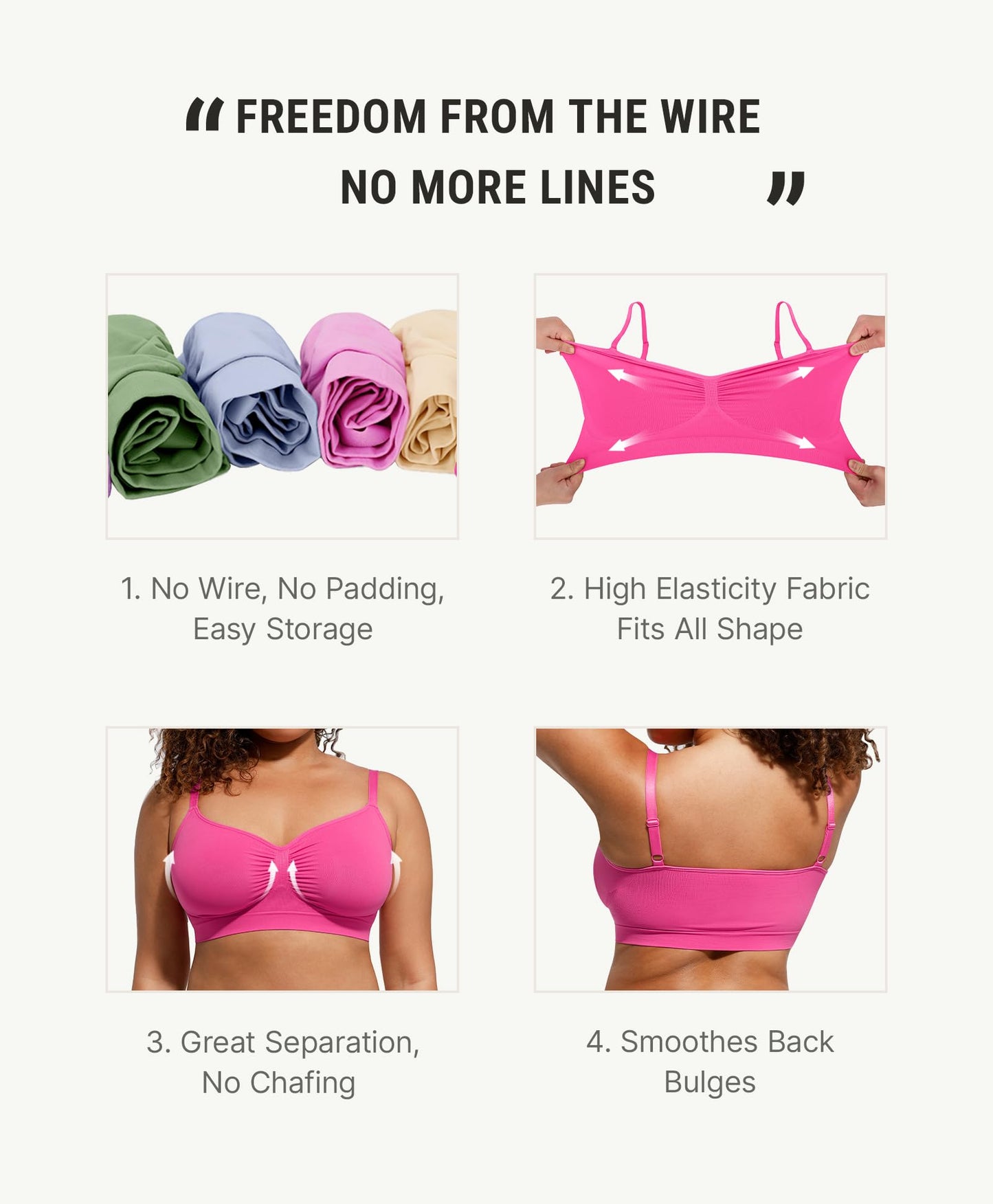 Women's  Comfort Bralettes No Underwire Wireless Bra