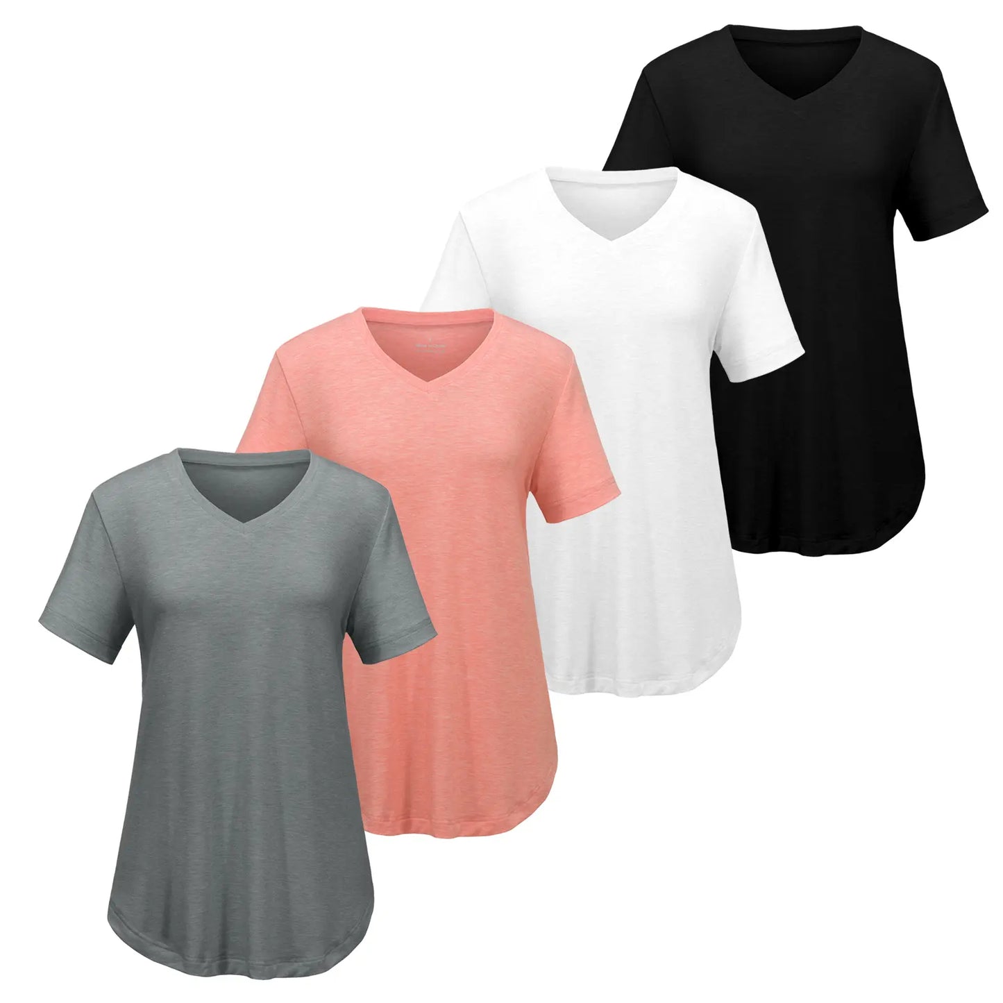 Basic Casual Tees V Neck T-Shirts for Women