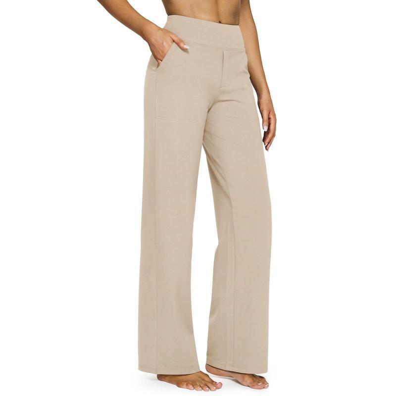💘 Valentine’s Day Sale 💘Women’s High-Waist Wide Leg Pants – Business Casual Yoga Dress Pants with Pockets