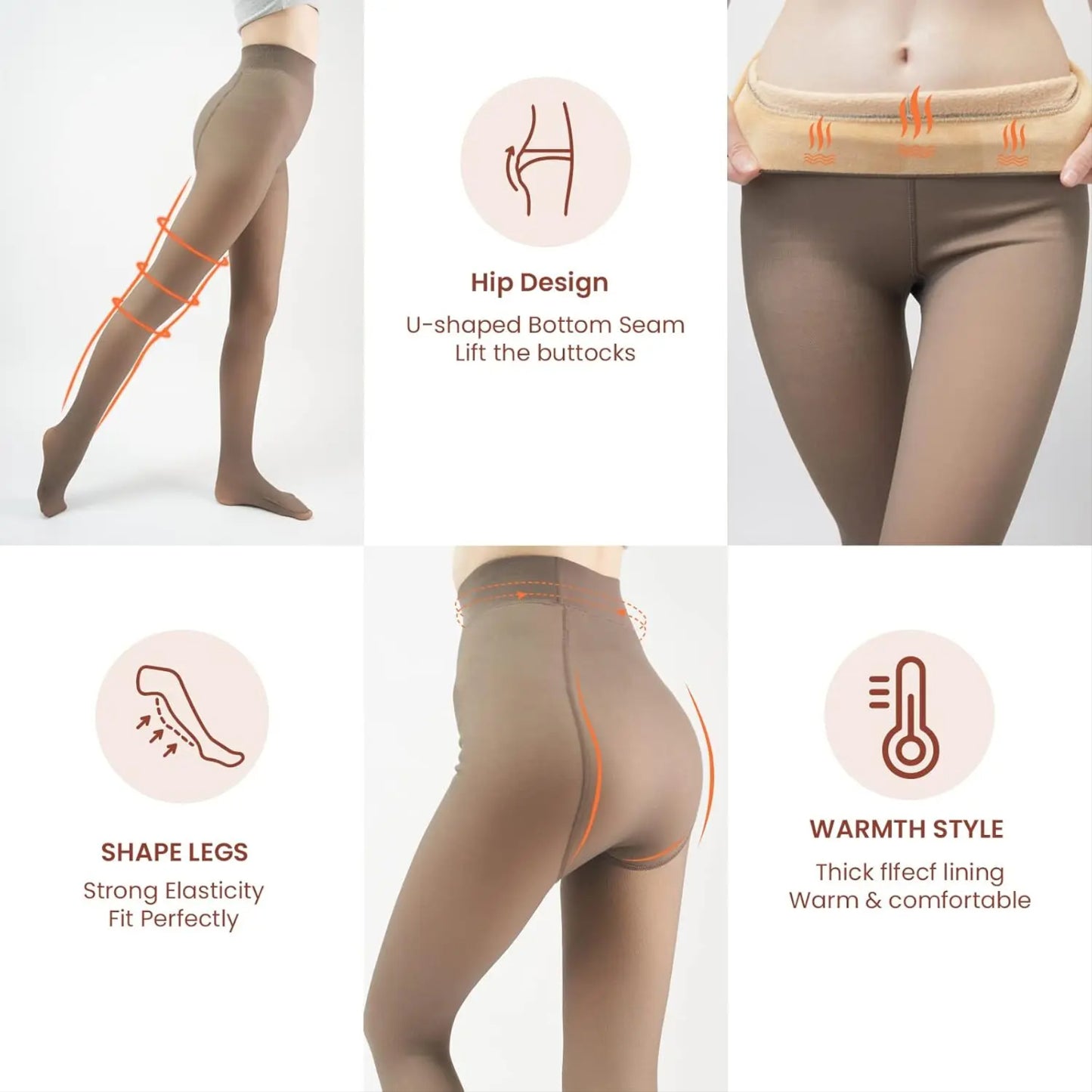 🔥Time-Limited Promotion—🎄Fake Translucent Warm Pantyhose Leggings Sheer Thick Tights for Winter