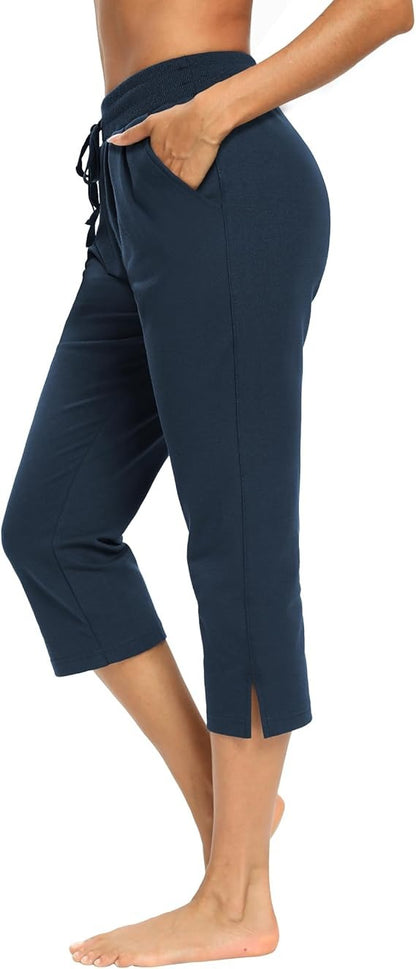 Summer Loose Jogger Capris with Pockets
