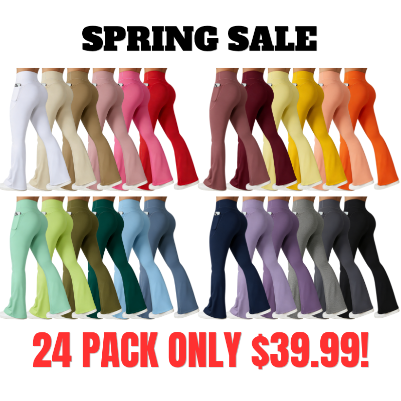 Women Workout Flare High Waist Butt Lifting Pants